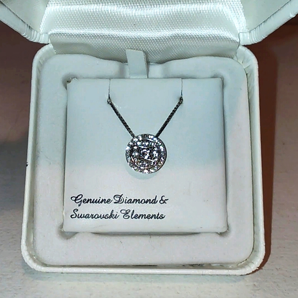 Genuine Diamond & Swarovski Crystal Necklace